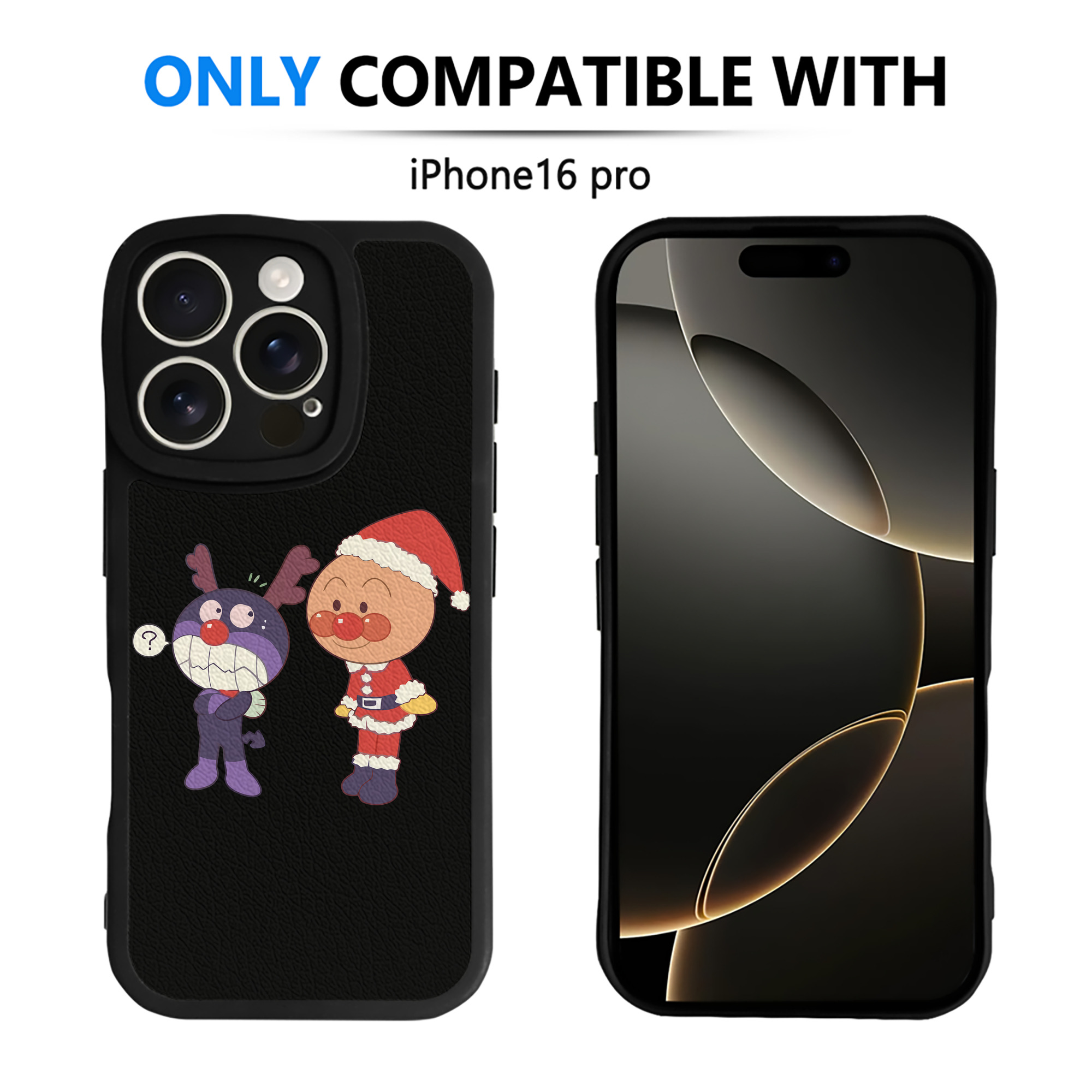 （画像用） アンパンマン Anpanman 【iPhone 16シリーズ対応】シリコンスマホケース（レザー調） 材質：シリコン